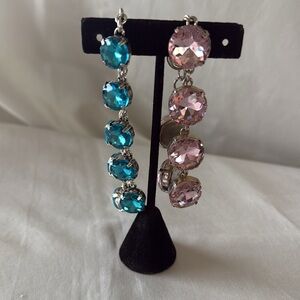 Elegant Pink and Blue Gemstone Bracelets